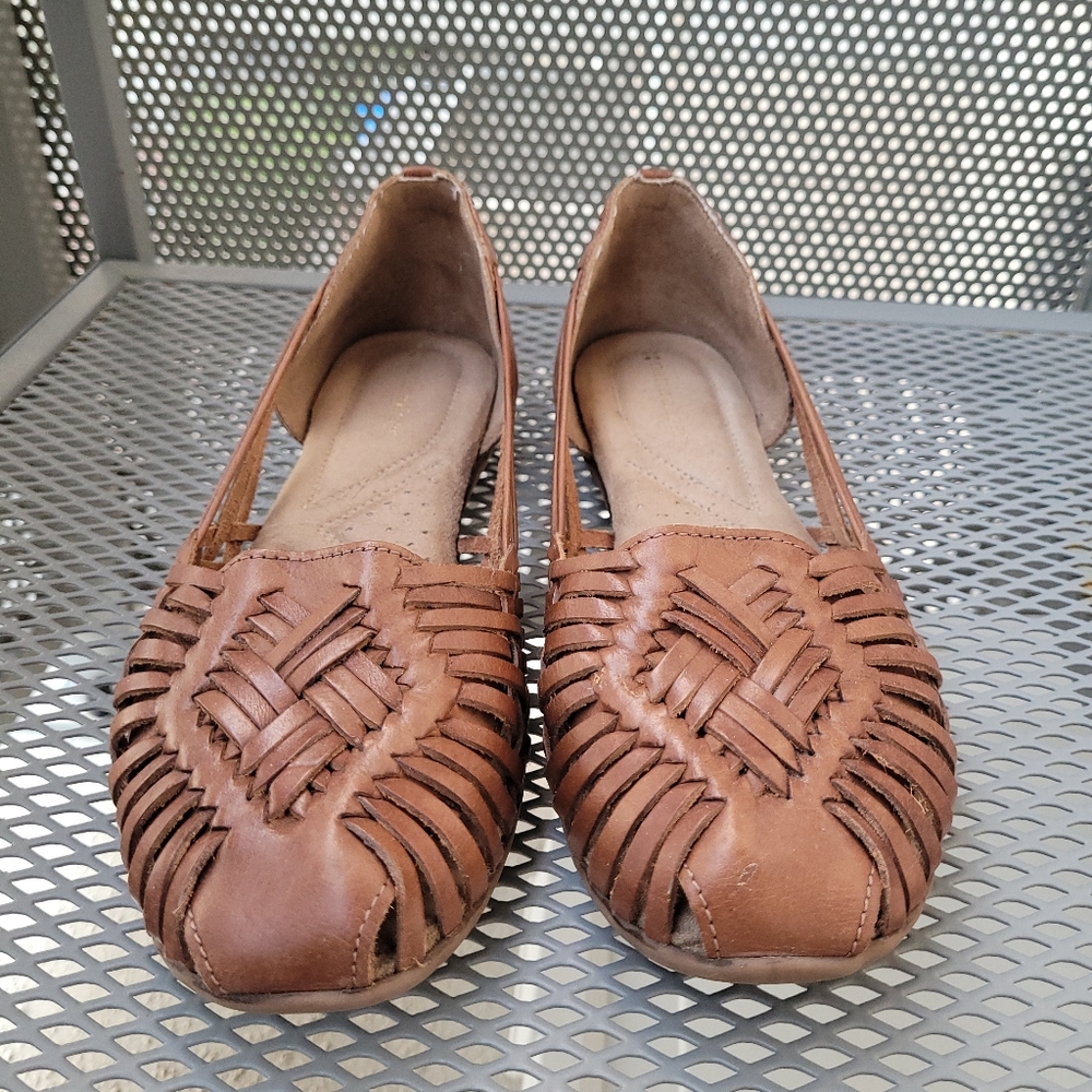 Naturalizer FLATS Woven Leather US 9.5 Womens Brown